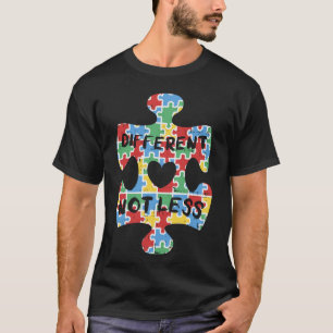 Camiseta Different Not Less Autismo Conscientizaçã