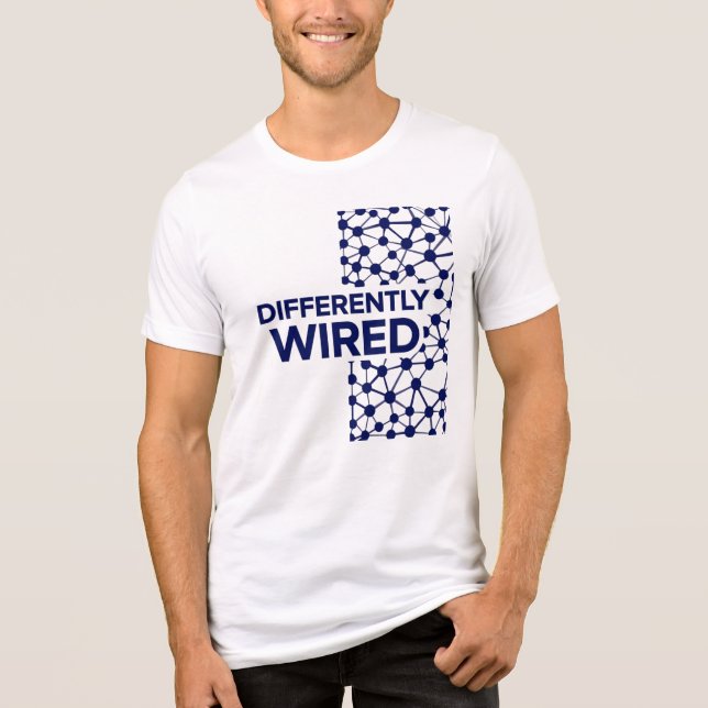 Camiseta Differently Wired – Autism Awareness Month Blue (Frente)
