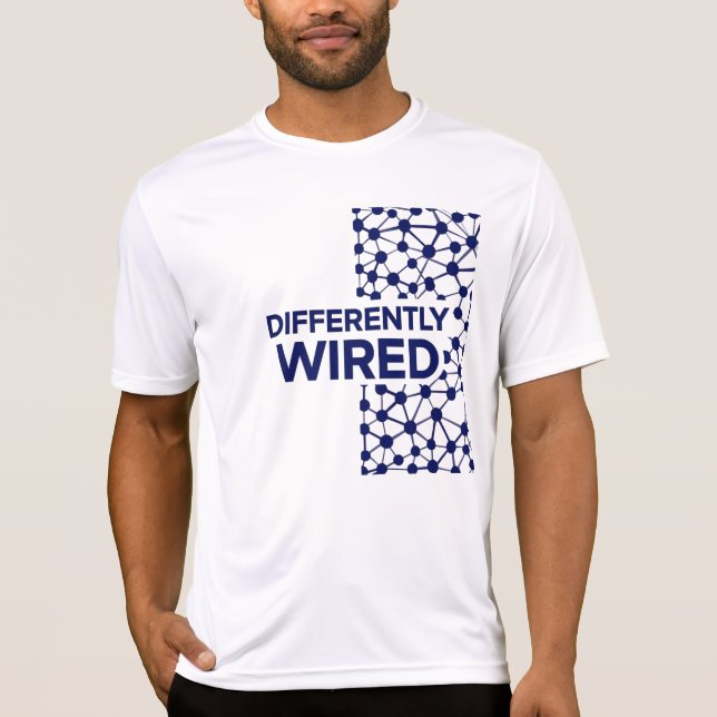 Camiseta Differently Wired – Autism Awareness Month Blue (Frente)