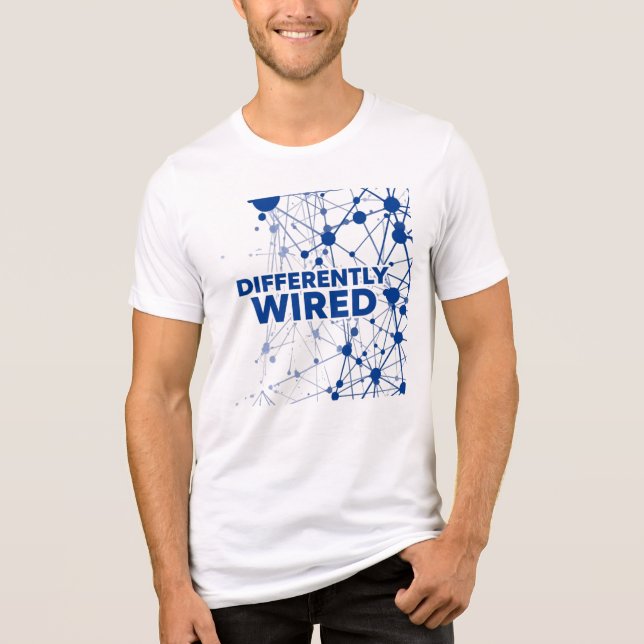 Camiseta Differently Wired – Autism Awareness Month Blue  (Frente)