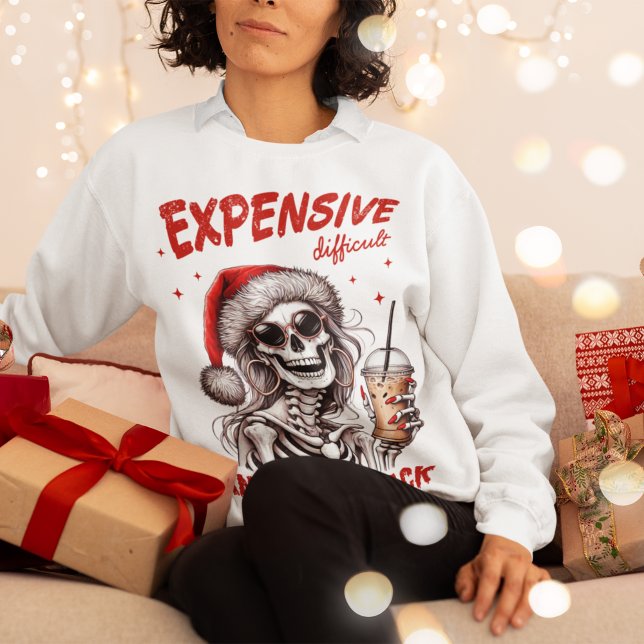 Camiseta difícil e dispendioso retrata o natal (funny christmas gift for wife)