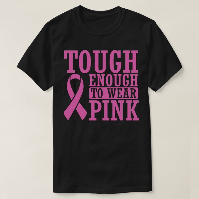 Camiseta Difícil o suficiente para usar rosa (Frente do Design)