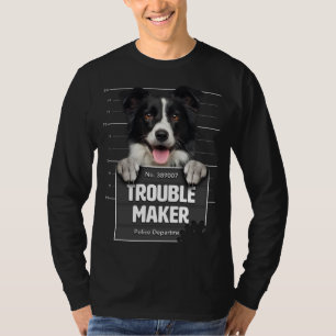 Camiseta Dificuldade - Borda Cheia Collie Puppy é Naugh