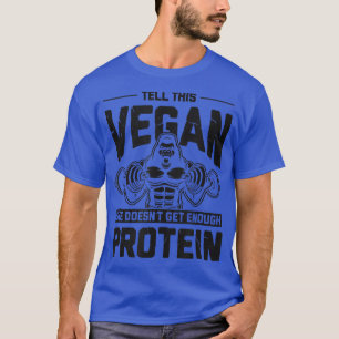Camiseta Diga a este Vegan que ela não tem Ajustado de prot