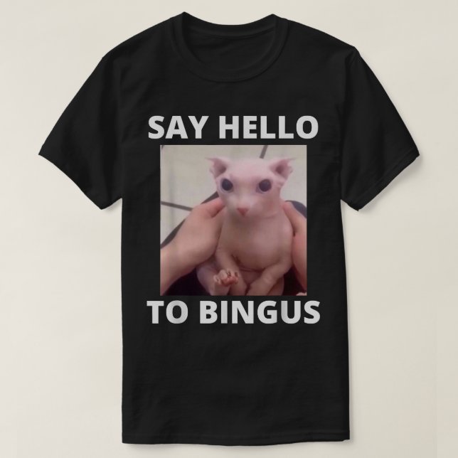 Camiseta Diga Alô, Cute Bald Bingus Meu Amado Sph Sem Cabel (Frente do Design)