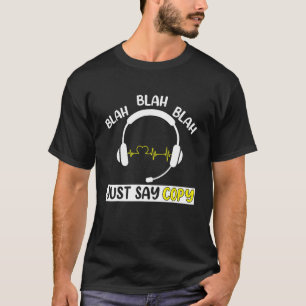 Camiseta Diga Apenas Copiar 911 Dispatcher Linha Amarela Fi