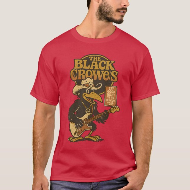Camiseta Diga Boa Noite para o Tour de Caras Ruins (Frente)