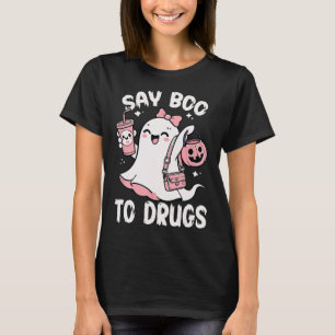 Camiseta Diga Boi Para Drogas Dia de as Bruxas engraçado Fi