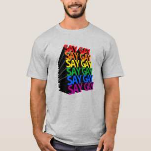 Camiseta Diga Gay Arco-Íris 3D