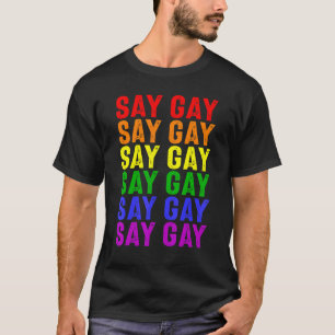 Camiseta Diga Gay Arco-Íris Retro Diga Trans Orud LGBTQ Gay
