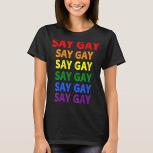 Camiseta Diga Gay Dizemos Que Gay Florida Rainbow Lgbt Flag