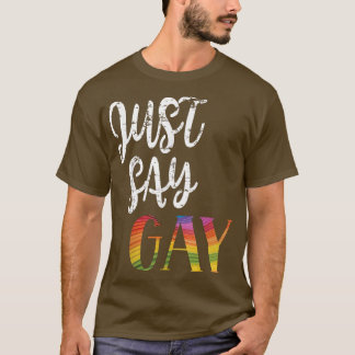 Camiseta Diga gay, está bem dizer Gay LGBTQ Florida Pr
