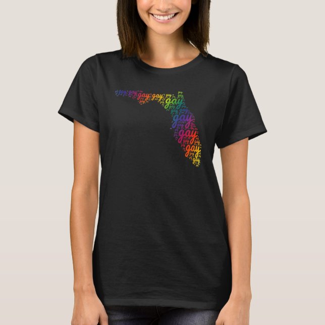 Camiseta Diga Gay Florida Trans Orgulho gay Orud Lqbtq (Frente)
