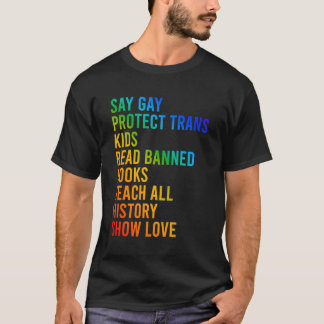 Camiseta Diga "Gay Ler Livro Banido" Ensinar Todo O Históri