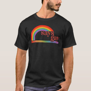 Camiseta Diga Gay Lgbt Comunidade Colorida Arco-Íris Colori