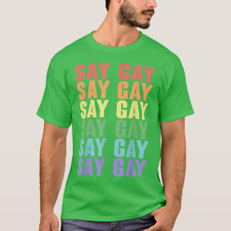 Camiseta Diga Gay LGBT Comunidade Colorida Arco-Íris Colori