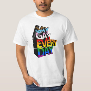 Camiseta Diga Gay Todos os Dias Inclusivo