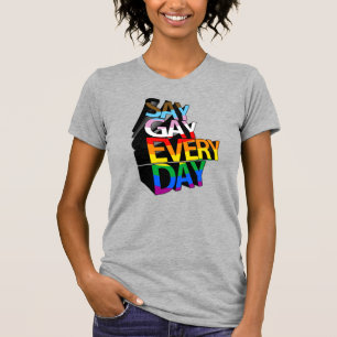 Camiseta Diga Gay Todos os Dias Inclusivo