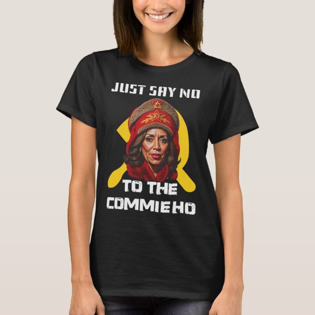 Camiseta Diga Não À Comissão Ho Kamala Harris (Frente)
