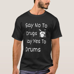 Camiseta Diga Não A Drogas Dizem Sim A Bebidas De Fita Verm