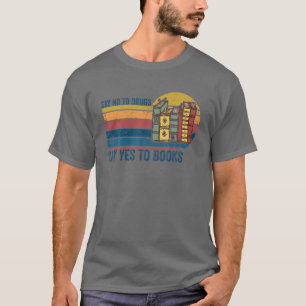 Camiseta Diga Não A Drogas Dizem "Sim" A Livros "Fita Verme