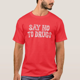 Camiseta Diga Não A Drogas Drogas, Fita Vermelha Semana Awa