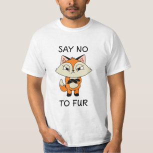 Camiseta Diga não à Pele - Raposa Triste