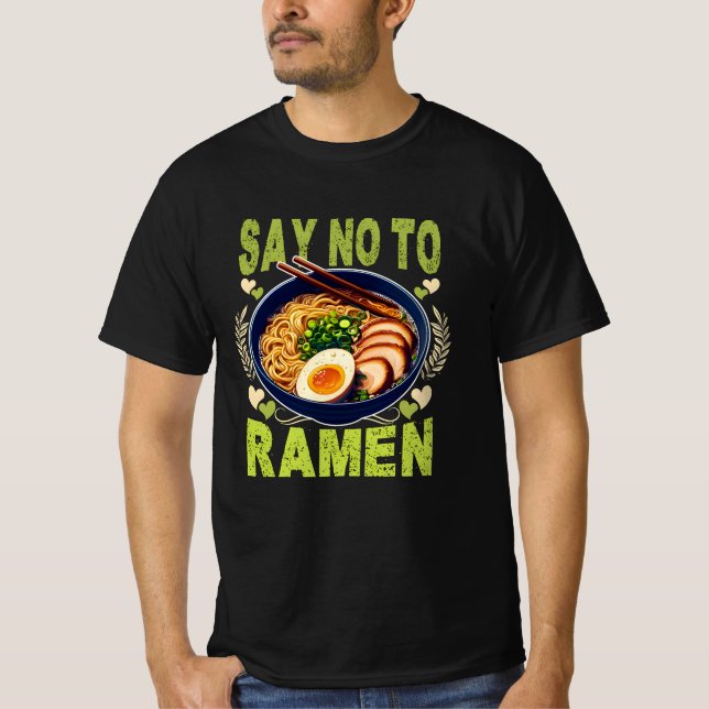 Camiseta diga não a ramen (Frente)