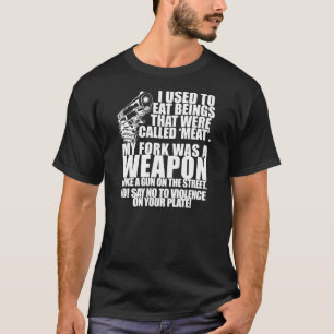 Camiseta Diga não à violência em sua placa!