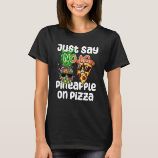 Camiseta Diga NÃO ao abacaxi na Pizza Legal Col