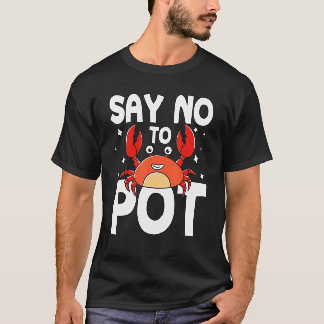 Camiseta Diga Não Ao Caranguejo Pote (Frente)