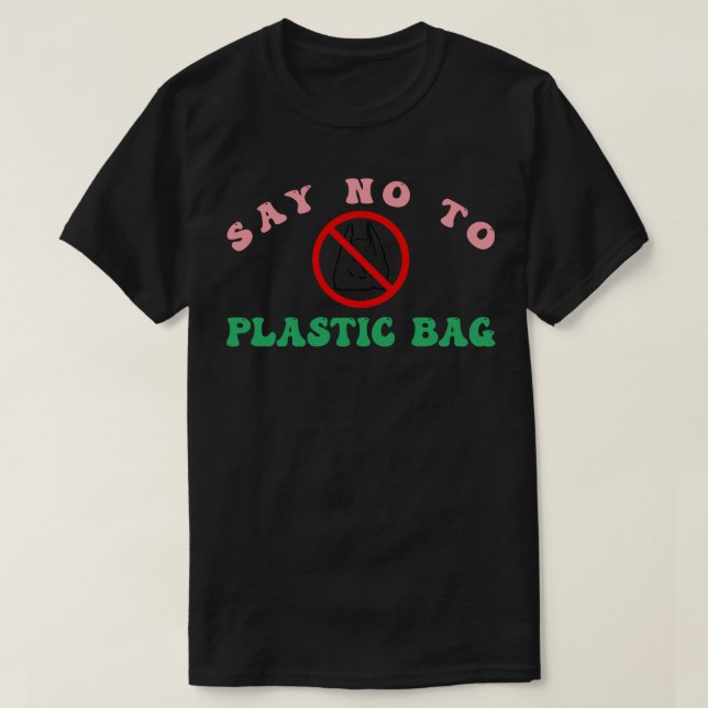 Camiseta Diga não ao plástico 1 (Frente do Design)