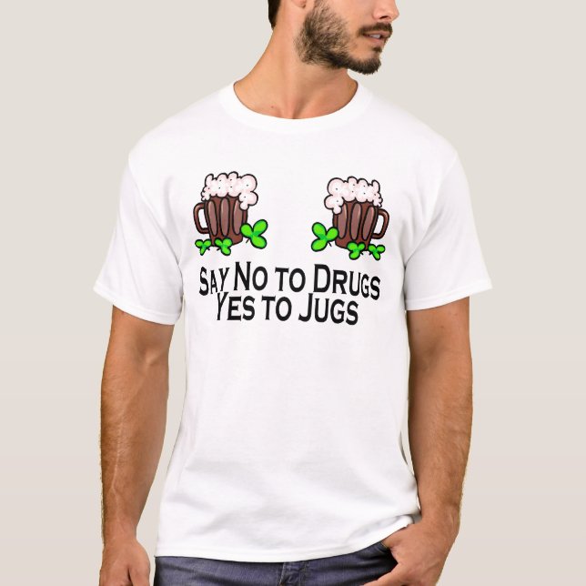 Camiseta Diga não às drogas sim aos jarros (Frente)