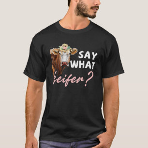 Camiseta Diga Novilha Vaca Fazendeiro de Gado Fazenda de Le