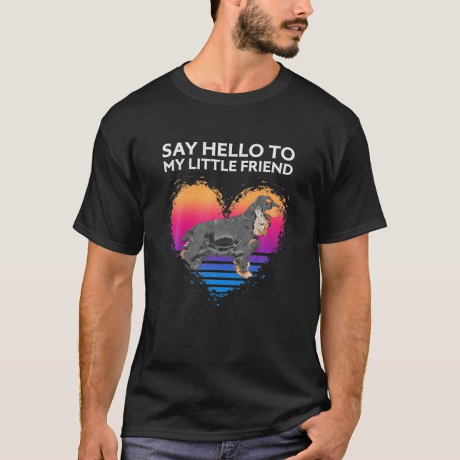 Camiseta Diga Olá Ao Meu Amigo Inglês Cocker Spani (Frente)