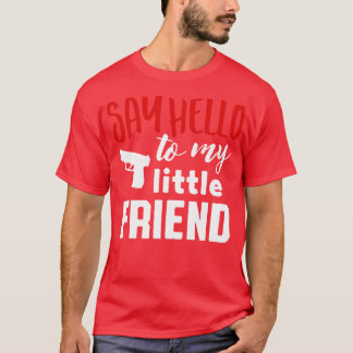 Camiseta Diga olá ao meu amiguinho branco