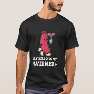 Camiseta Diga Olá Ao Meu Retrô De Cachorro De Cachorro De C