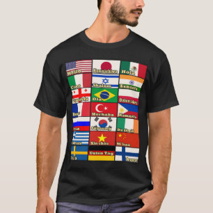 Camiseta Diga Olá Em 21 Línguas Diferentes, Crianças Cutas