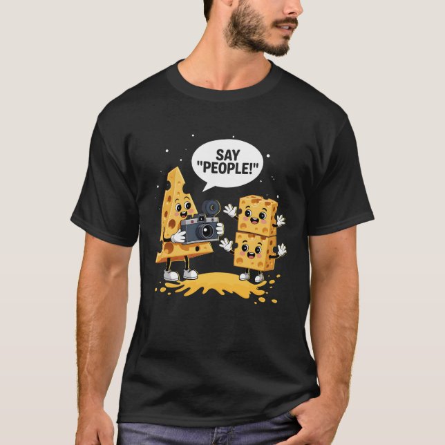 Camiseta Diga Pessoas Divertidas Queijo Lover Leite Comida  (Frente)