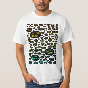 Camiseta diga seus nomes arco-íris
