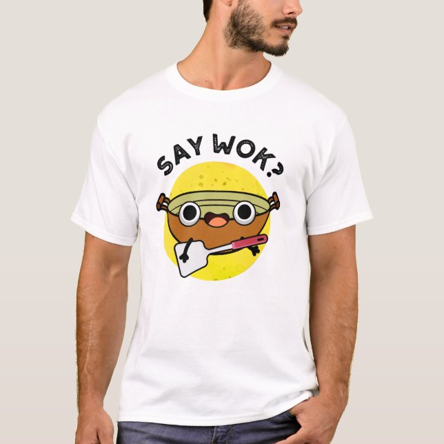 Camiseta Diga Wok Funny Chinês Wok Pun (Frente)