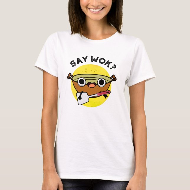 Camiseta Diga Wok Funny Chinês Wok Pun (Frente)