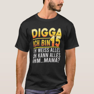 Camiseta Digga Ich Bin 14 Citação engraçada de aniversário