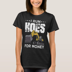 Camiseta Digger de Hoes de Execução do Operador Escavador