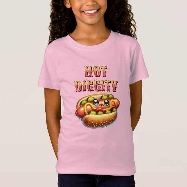Camiseta Diggidade instantânea | Retro Hot dog (Frente)