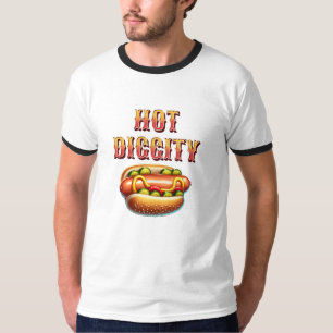 Camiseta Diggidade instantânea Retro Hot dog