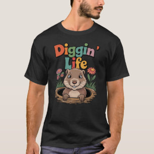 Camiseta Diggin' Life Funny Gopher