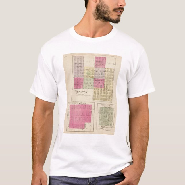 Camiseta Dighton, Ness do La, Sharon Springs, Kansas (Frente)