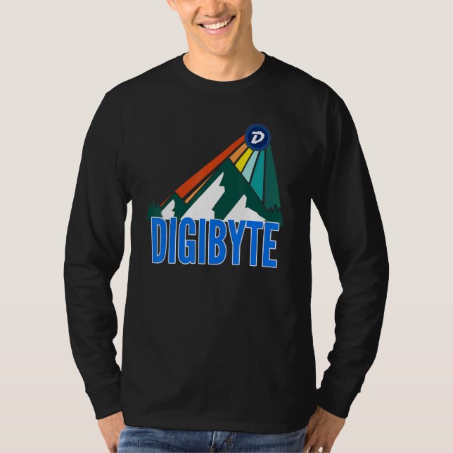 Camiseta Digibyte Dgb Crypto Mountain Sun Rays Cryptocurrin (Frente)