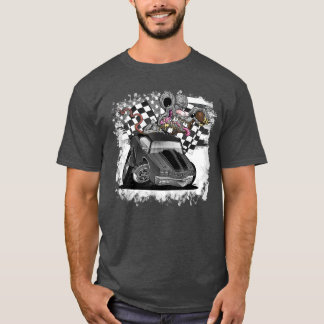 Camiseta DigiRods Rat Rod Racer SS Muscle Grey Hot Rod Cart